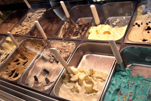 Ice cream and gelato display case
