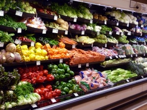 Produce display case area
