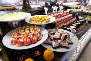 Desserts on display