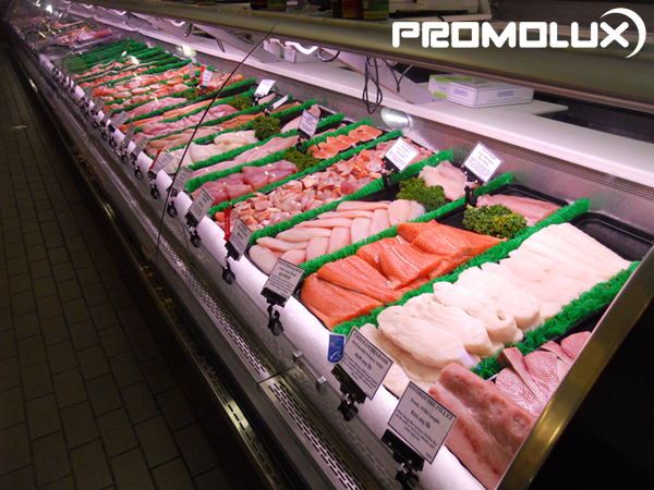 Seafood Display Case with Promolux Lighting in Santa Monica