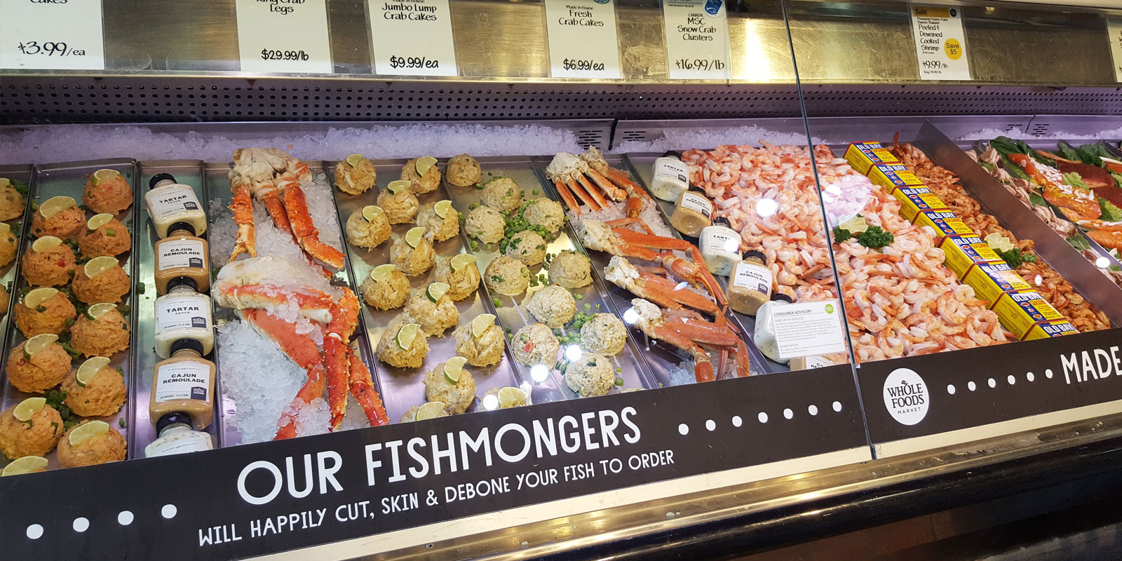 Wholefoods seafood display