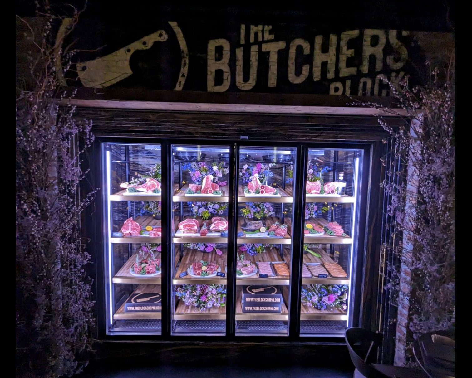 aged beef display case lighting