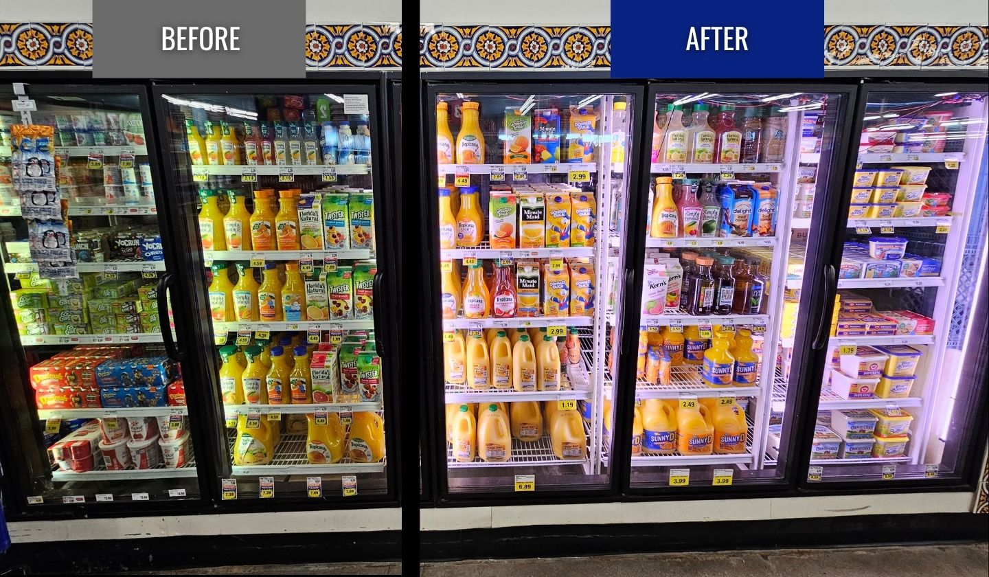 SUPERMARKET cooler lighting