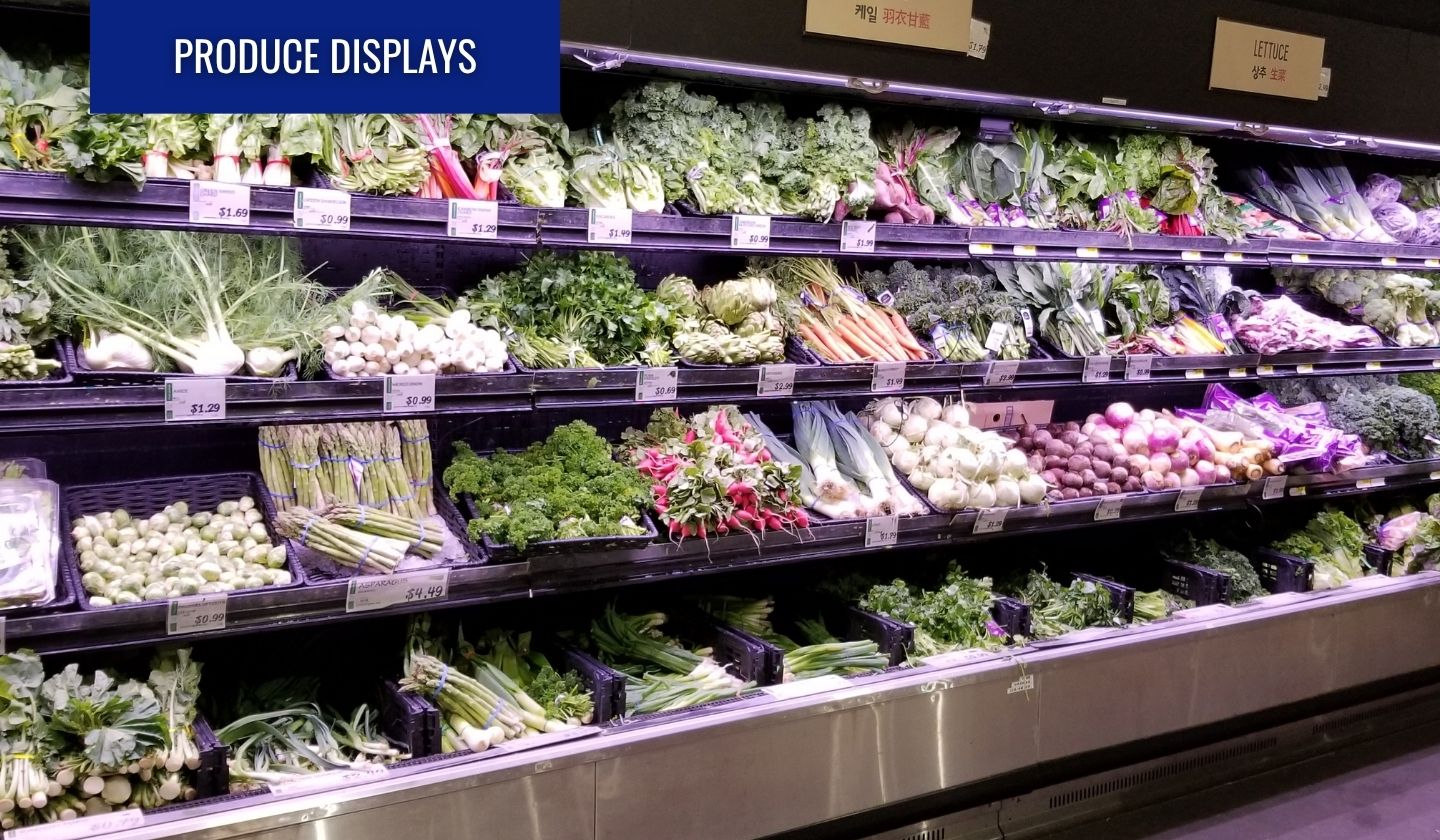 produce case lighting in supermarkets